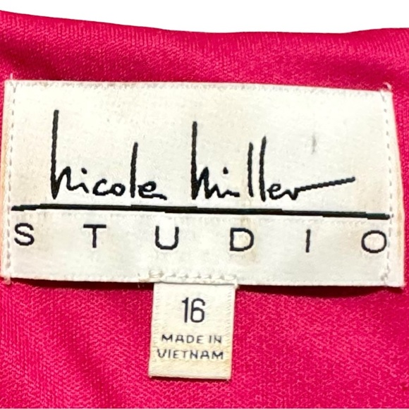 Nicole Miller Colorful Boho Paisley Print V-Neck 3/4 Length Bell Sleeve Dress - Picture 8 of 9